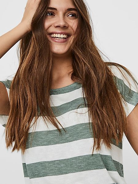 Vero Moda T-Shirt Gestreiftes mit Rundhalsausschnitt günstig online kaufen