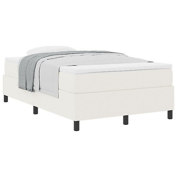 vidaXL Bett Boxspringbett mit Matratze Creme Kleines Doppelbett Kordstoff ( günstig online kaufen