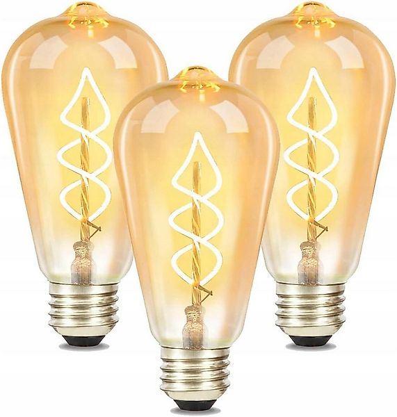 ZMH LED-Leuchtmittel 1x, 3x, 6x Edison Glühbirne E27 LED - 4W ST64 2200K, E günstig online kaufen