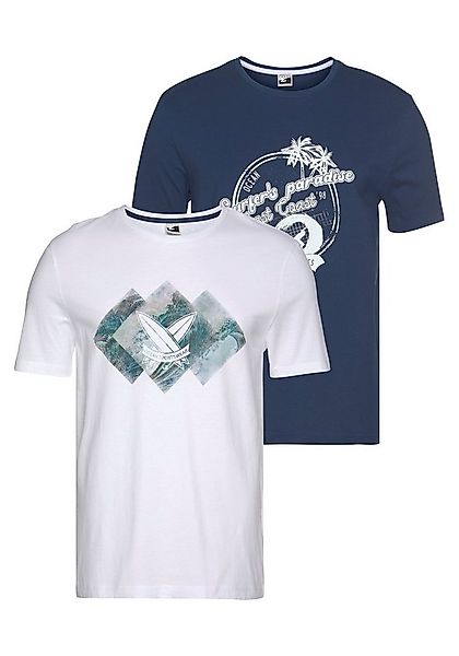 Ocean Sportswear T-Shirt (2er-Pack) kurzärmelig, schmal geschnitten, mit Pr günstig online kaufen