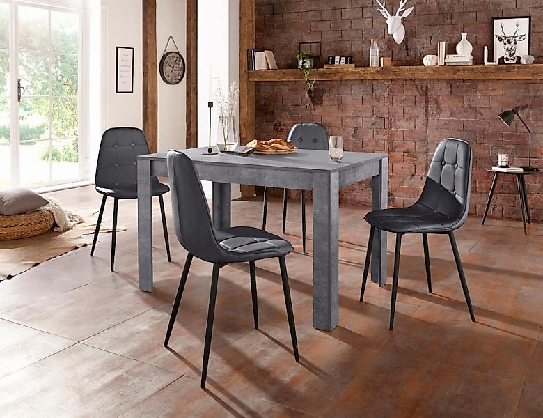 INOSIGN Essgruppe Set, 5 Stk. tlg. mit Esstisch 120 cm breit günstig online kaufen