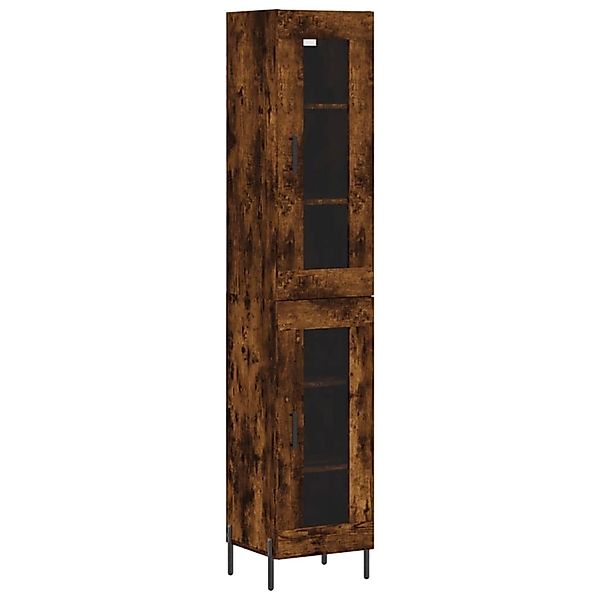 vidaXL Highboard Räuchereiche 34,5x34x180 cm Holzwerkstoff 3199438 günstig online kaufen