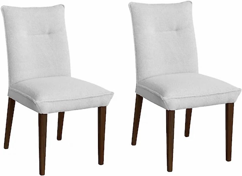 Home affaire 4-Fußstuhl »Atena« () Gestell aus Massivholz Buche, Bezug Tedd günstig online kaufen