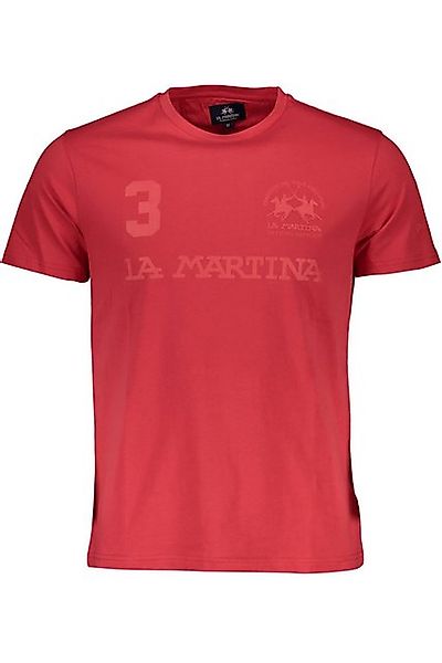 La Martina T-Shirt Herren Kurzarm T-Shirt Rot mit Druck & günstig online kaufen