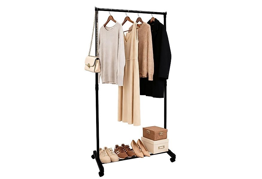 kisidus Kleiderständer Garderobenständer auf Rollen, (Rollgarderobe mit Abl günstig online kaufen