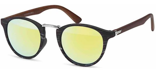 styleBREAKER Sonnenbrille Panto Sonnenbrille Holz Optik günstig online kaufen