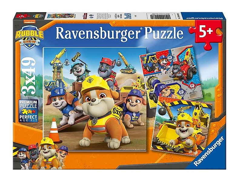 Ravensburger Puzzle Kinderpuzzle 3x49 Teile - Paw Patrol - Arbeitsfahrzeuge günstig online kaufen