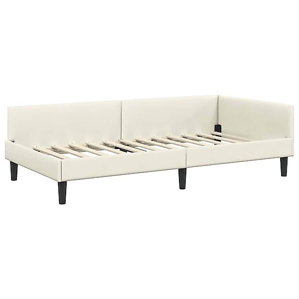 vidaXL Bett Eckbettgestell Creme 90 x günstig online kaufen