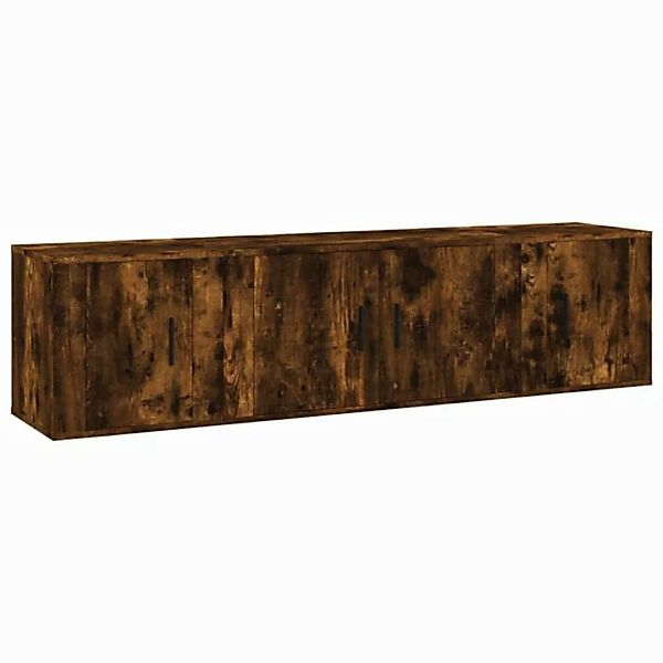 furnicato TV-Schrank 3-tlg. TV-Schrank-Set Räuchereiche Holzwerkstoff (1-St günstig online kaufen