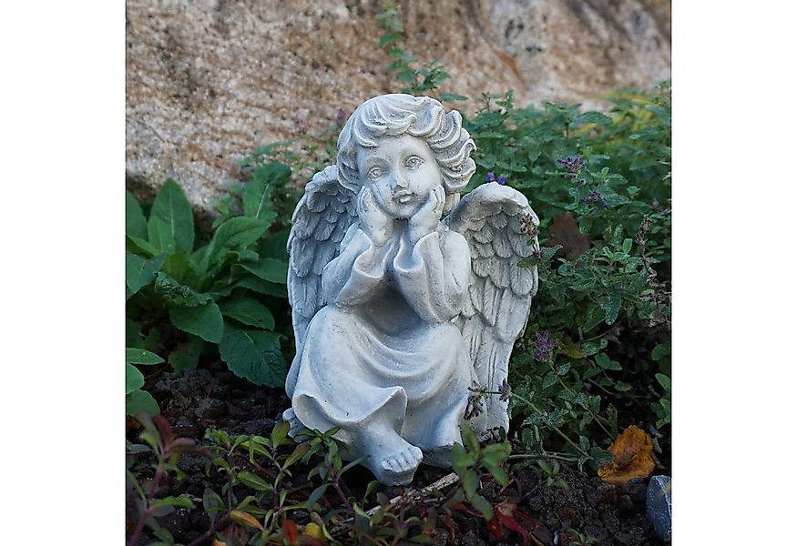 gartendekoparadies.de Gartenfigur Engel Grabengel, Steinfigur, H. 21 cm, 4 günstig online kaufen