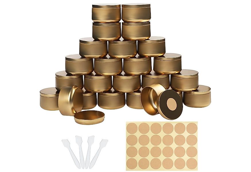 Belle Vous Formkerze Gold-Metall-Kerzengießzubehör: 24 Stück mit Etiketten günstig online kaufen