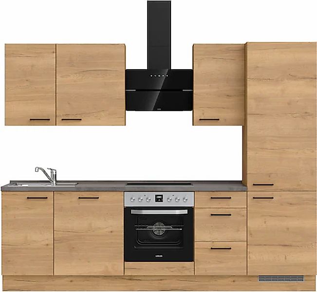 nobilia® Küchenzeile »"Structura II"«, vormontiert, Ausrichtung wählbar, Br günstig online kaufen
