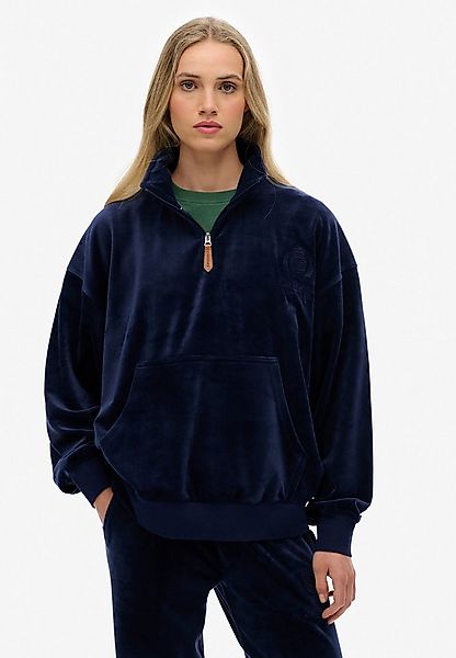 Superdry Sweatshirt COUNTRY CLUB VELOUR 1/4 ZIP Nicki-Qualität, Troyer mit günstig online kaufen
