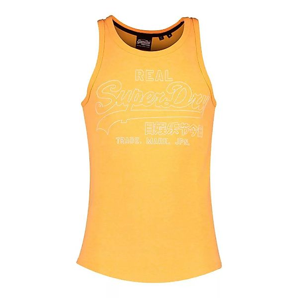 Superdry Vintage Logo Outline Pop Ärmelloses T-shirt L Volcanic Orange günstig online kaufen