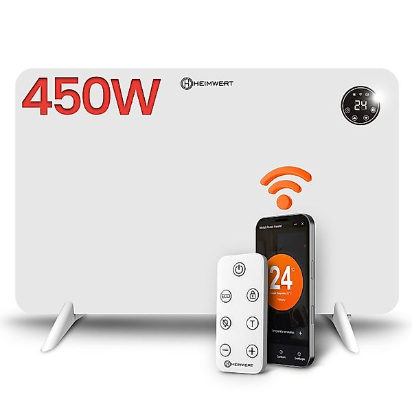 HEIMWERT Elektro-Heizkörper Infrarot Wandheizung 450/600 Watt, günstig online kaufen