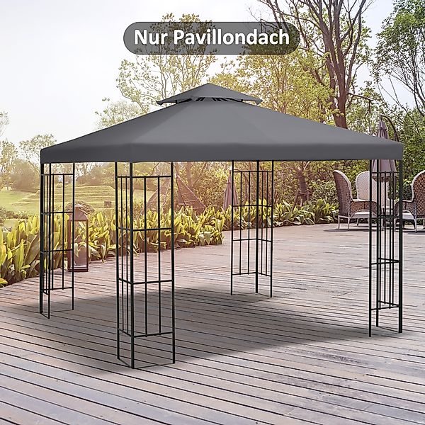 Outsunny Pavillon-Ersatzdach mit Doppeldach, 180 g/m², günstig online kaufen