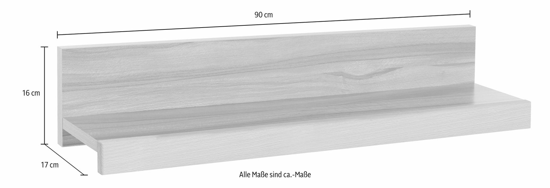 Home affaire Wandregal "Logo,teilmassiv, Breite: je 90 cm" Set, 2 Stk. tlg. günstig online kaufen