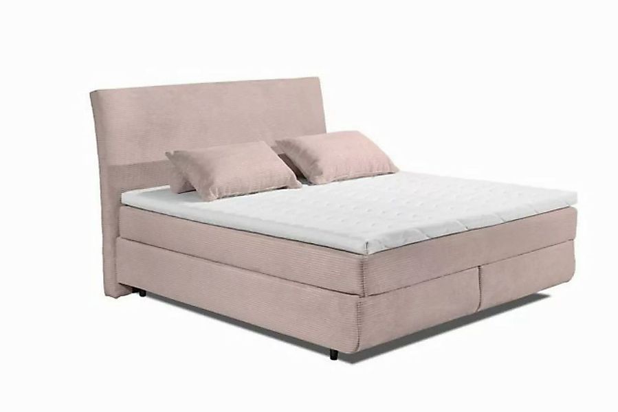 ED EXCITING DESIGN Boxspringliege (180 x 200 cm, Marbella), Rosa günstig online kaufen