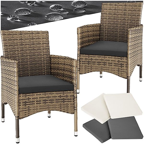 tectake Rattanstuhl 2er Set Rattanstuhl (Set, günstig online kaufen