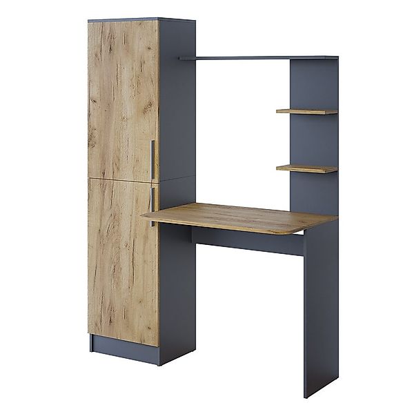 Vicco Schreibtisch Tessa, Anthrazit/Goldkraft Eiche, 122.9 günstig online kaufen