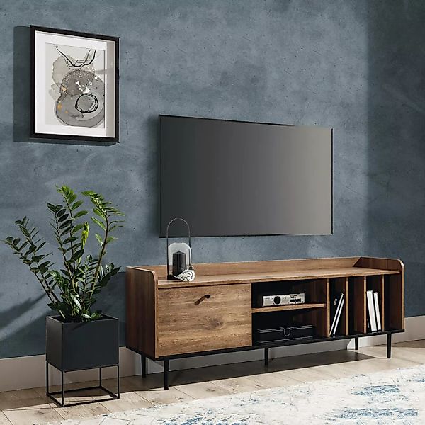 Lowboard 150 cm in Eiche Nb. VAREDO-132 Wohnzimmer Möbel im modernen Vintag günstig online kaufen