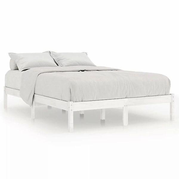 vidaXL Massivholzbett Weiß Kiefer 140x190 cm1135036 günstig online kaufen