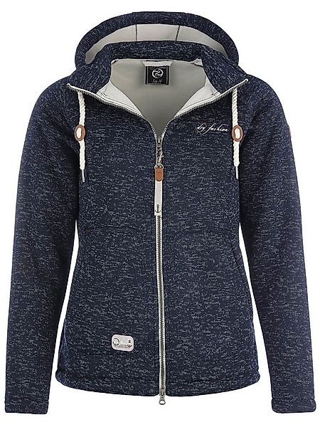 Dry Fashion Fleecejacke Föhr Damen Fleece-Jacke Strickjacke Föhr mit Kapuze günstig online kaufen
