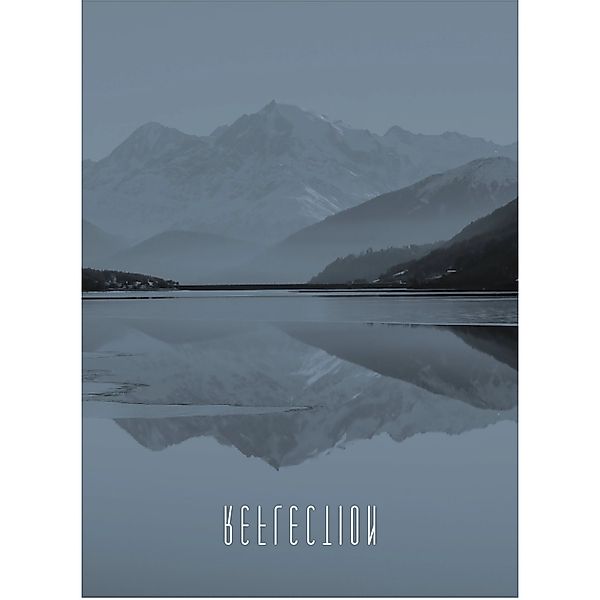 Komar Wandbild Word Lake Steel 30 x 40 cm günstig online kaufen