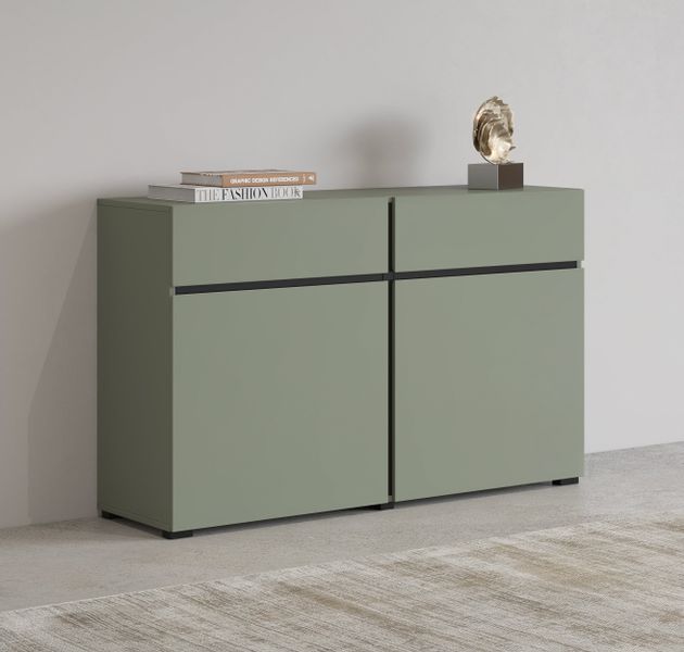 INOSIGN Sideboard "Cross,Breite 119,5 cm, moderne grifflose Kommode,2 Türen günstig online kaufen