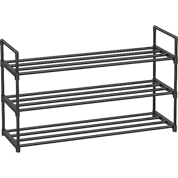 Songmics Metallregal 3 Ebenen 30 cm x 92 cm x 54 cm Schwarz günstig online kaufen