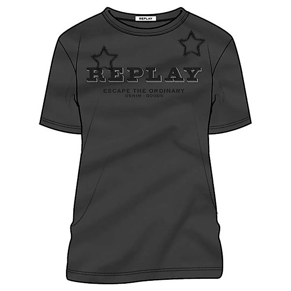 Replay W3308a Kurzärmeliges T-shirt 2XS Blackboard günstig online kaufen