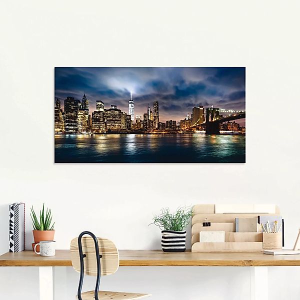 Artland Glasbild "Sonnenaufgang über Manhattan", Amerika, (1 St.) günstig online kaufen
