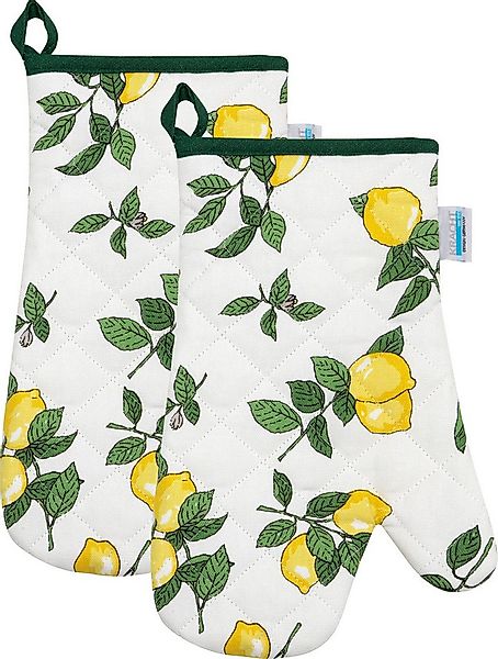 Kracht Kochschürze Ofenhandschuh "Zitronen" 2er-Pack, Motiv günstig online kaufen