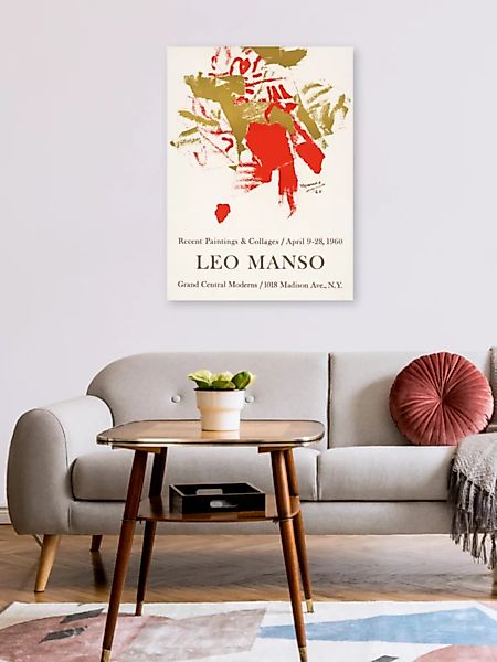 Poster / Leinwandbild - Leo Manso Ausstellungsposter Von 1960 günstig online kaufen