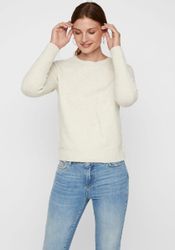 Vero Moda Rundhalspullover VMDOFFY in melierter günstig online kaufen
