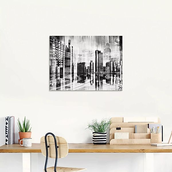 Artland Glasbild »Frankfurt Skyline Collage 01«, Deutschland, (1 St.), in v günstig online kaufen