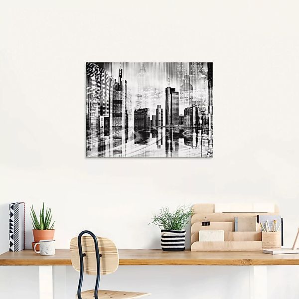 Artland Glasbild "Frankfurt Skyline Collage 01", Deutschland, (1 St.), in v günstig online kaufen