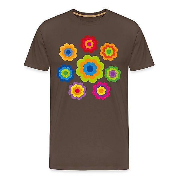 Spreadshirt T-Shirt 70er Jahre Hippie Flower günstig online kaufen