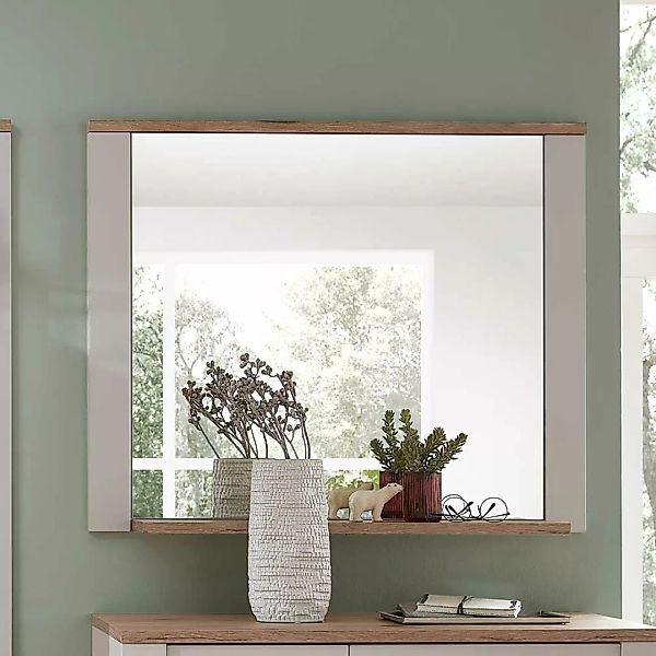 Spiegel modern Landhaus 98 cm breit - 80 cm hoch mit Ablage günstig online kaufen