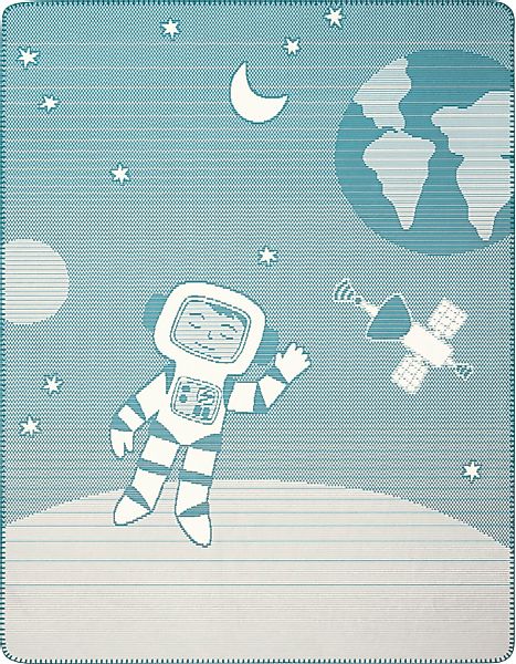 Biederlack Babydecke "Babydecke Spacekid" 75 x 100, mit Zierstich günstig online kaufen