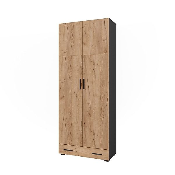 Vicco Aktenschrank Ingo, Anthrazit/Goldkraft Eiche, 80 günstig online kaufen