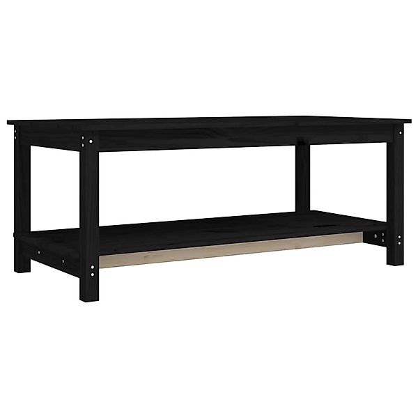 vidaXL Couchtisch Schwarz 110x55x45 cm Massivholz Kiefer Modell 1 günstig online kaufen