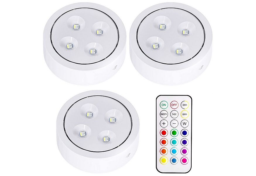 Jibenhome LED Unterbauleuchte RGB LED Unterschrankleucht Kabellose, Kleider günstig online kaufen