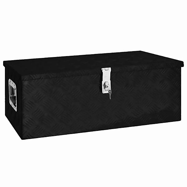 Vidaxl Aufbewahrungsbox Schwarz 80x39x30 Cm Aluminium günstig online kaufen