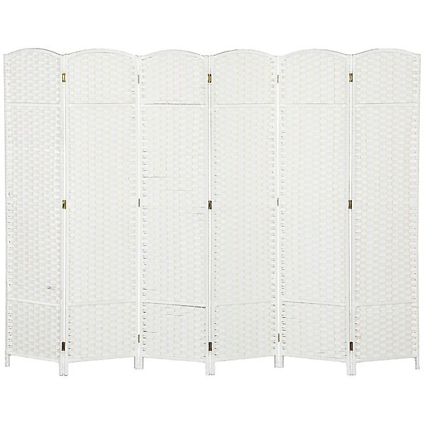 HOMCOM Paravent 6-teilig 240 x 170 cm Raumteiler Faltbar Trennwand aus Bamb günstig online kaufen