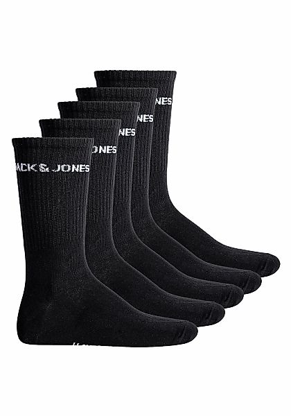 Jack & Jones Kurzsocken "Socken JACBASIC LOGO TENNIS SOCK 5 PACK 5er Pack" günstig online kaufen