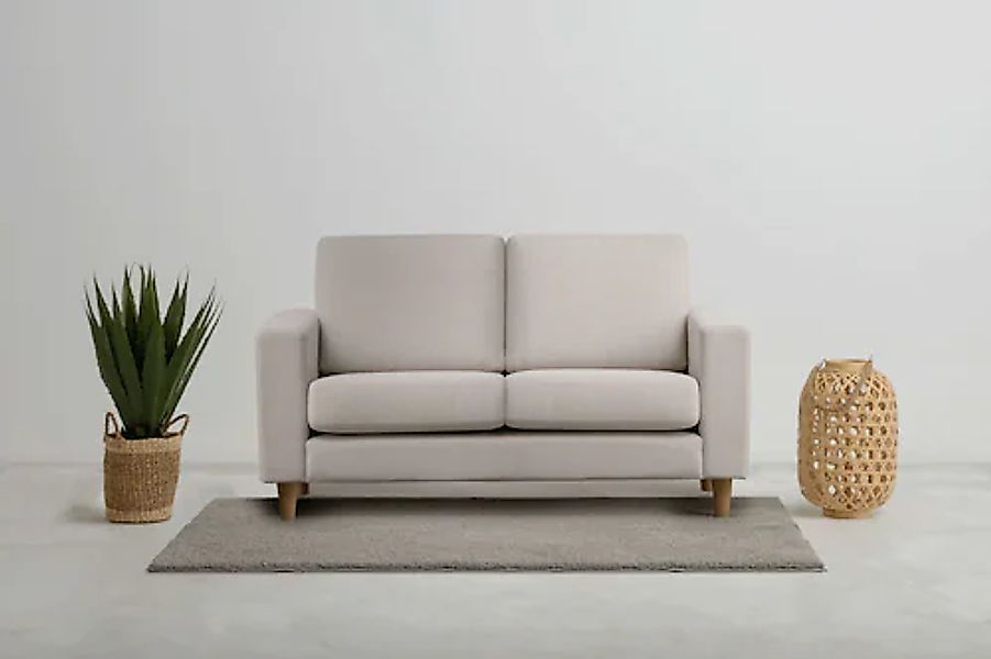 OTTO home 2-Sitzer »Tvinno« im skandinavischen Stil, mit Massivholzfüßen, B günstig online kaufen