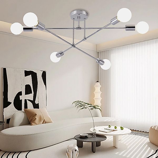 POPOLIC Kronleuchter Sputnik Deckenleuchte,6 Flammig Vintage günstig online kaufen