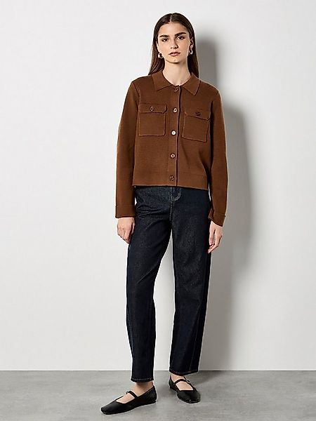 Apricot Cardigan Kurzjacke mit aufgesetzten Taschen günstig online kaufen