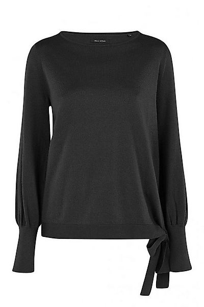 Marc O'Polo Strickpullover Longsleeve Schwarz in Unifarbe Lockere Ärmel mit günstig online kaufen